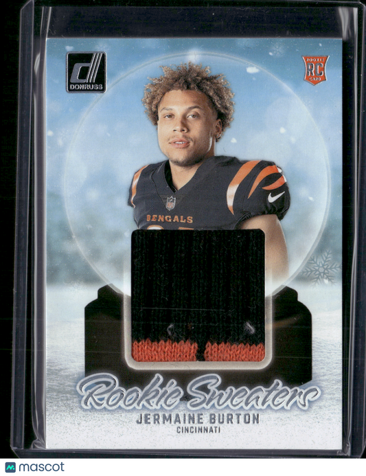 2024 Panini Donruss JERMAINE BURTON #RHS-JBU ROOKIE SWEATERS RELIC Rookie RC