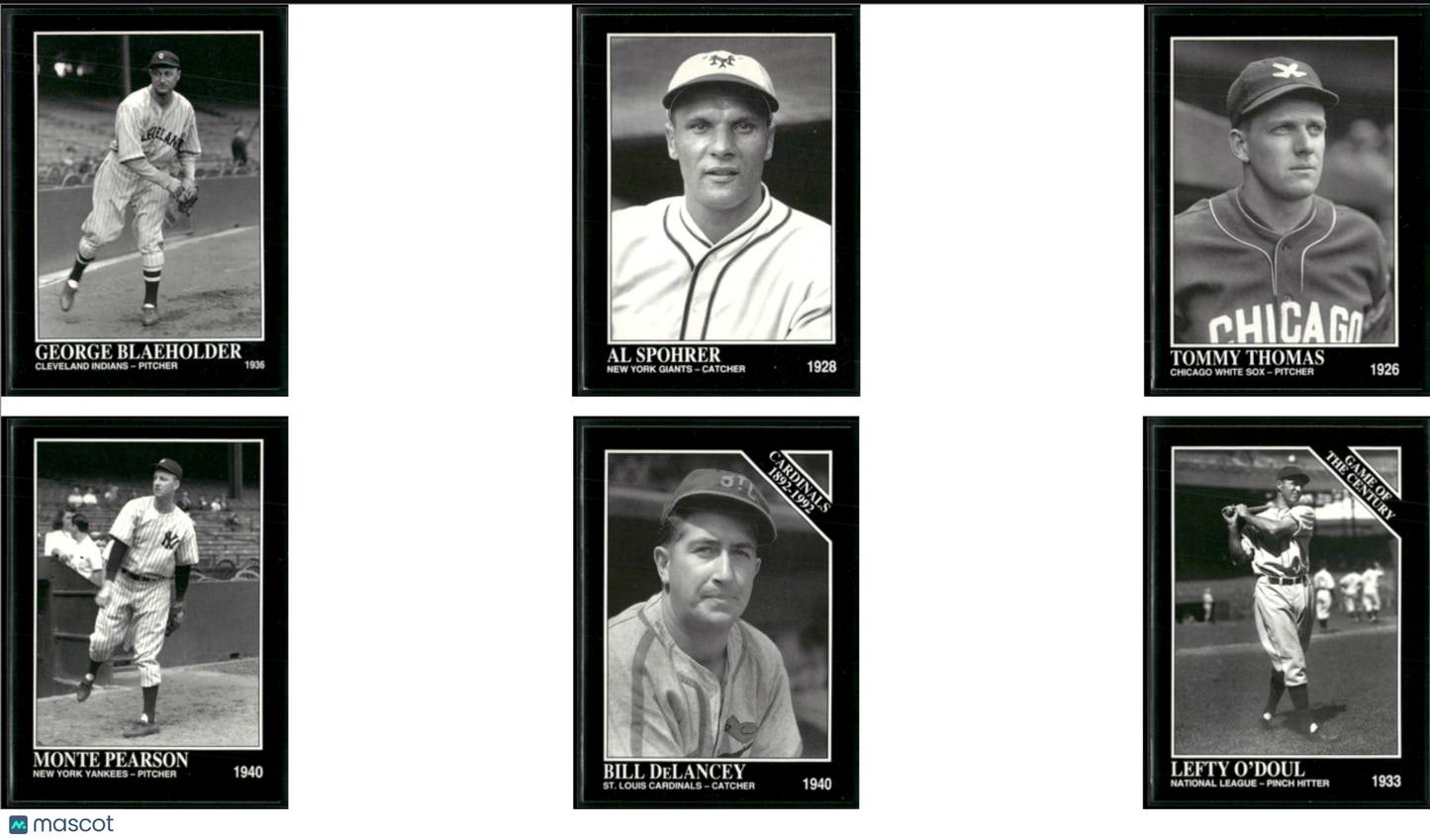 1992 Conlon Collection 10 ~ CARDLOT(EX)