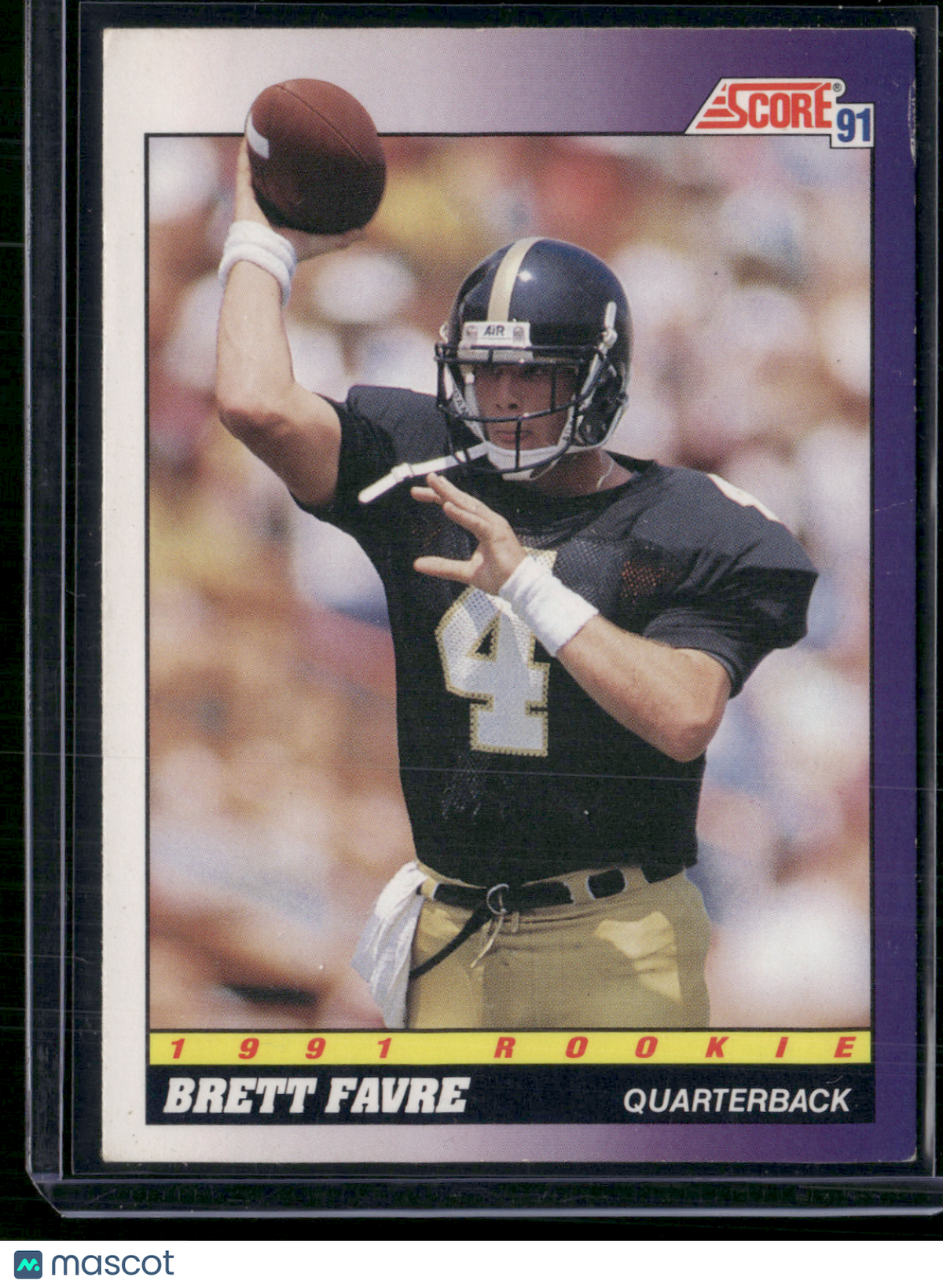 1991 Score BRETT FAVRE #611 Rookie RC Light Wrinkle (VG/EX)