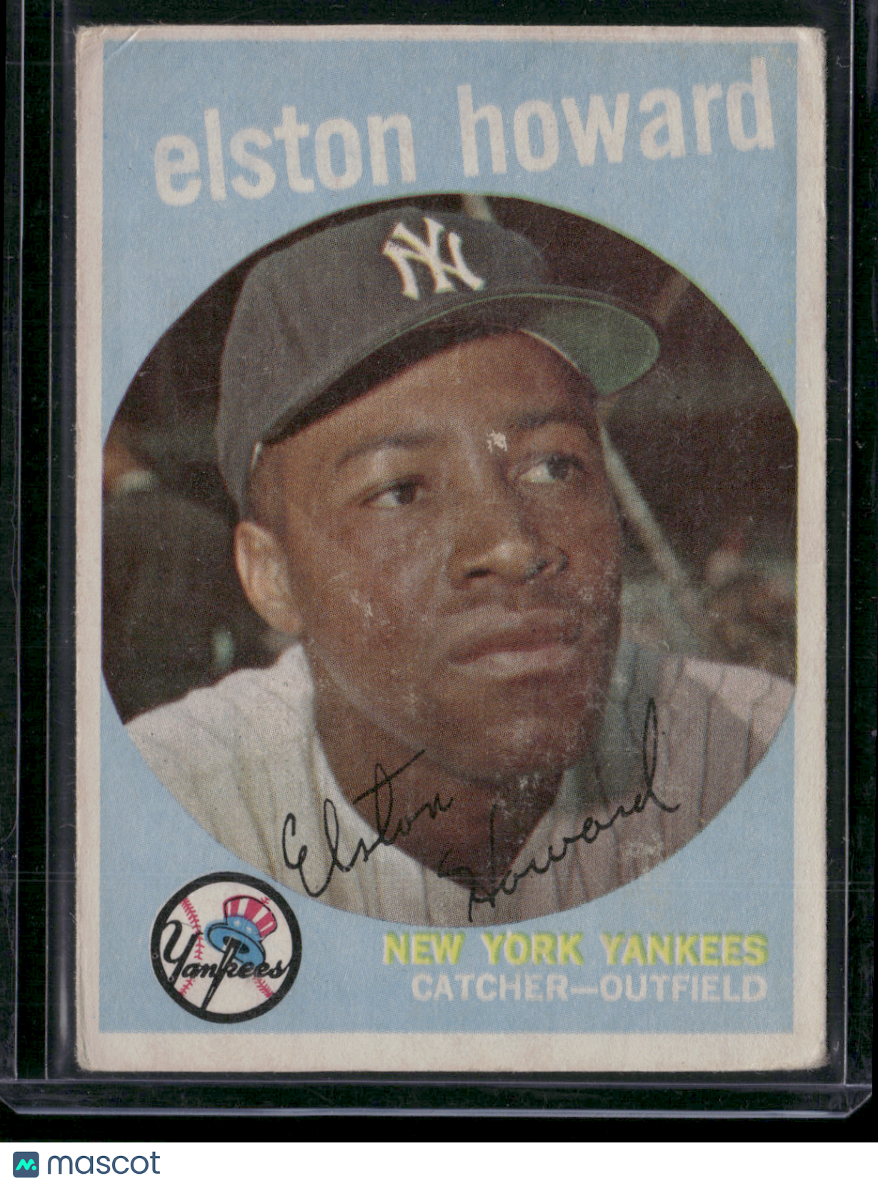 1959 Topps ELSTON HOWARD #395 Surface Scratches (Good)