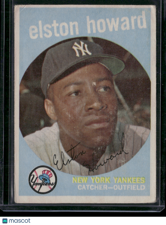 1959 Topps ELSTON HOWARD #395 Surface Scratches (Good)