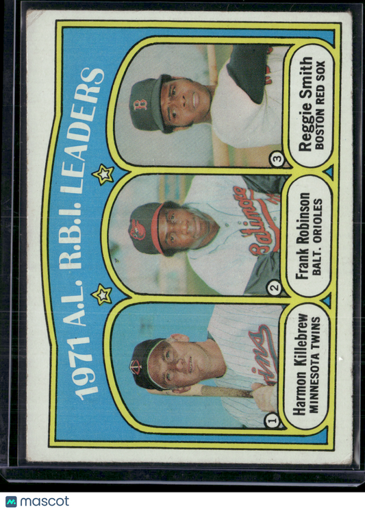 1972 Topps FRANK ROBINSON/HARMON KILLEBREW/SMITH #88 1971 AL RBI Leaders (VG/EX)