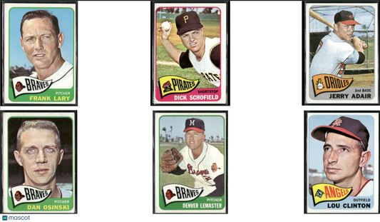 1965 Topps 10 CARDLOT - Frank Lary Included (VG)