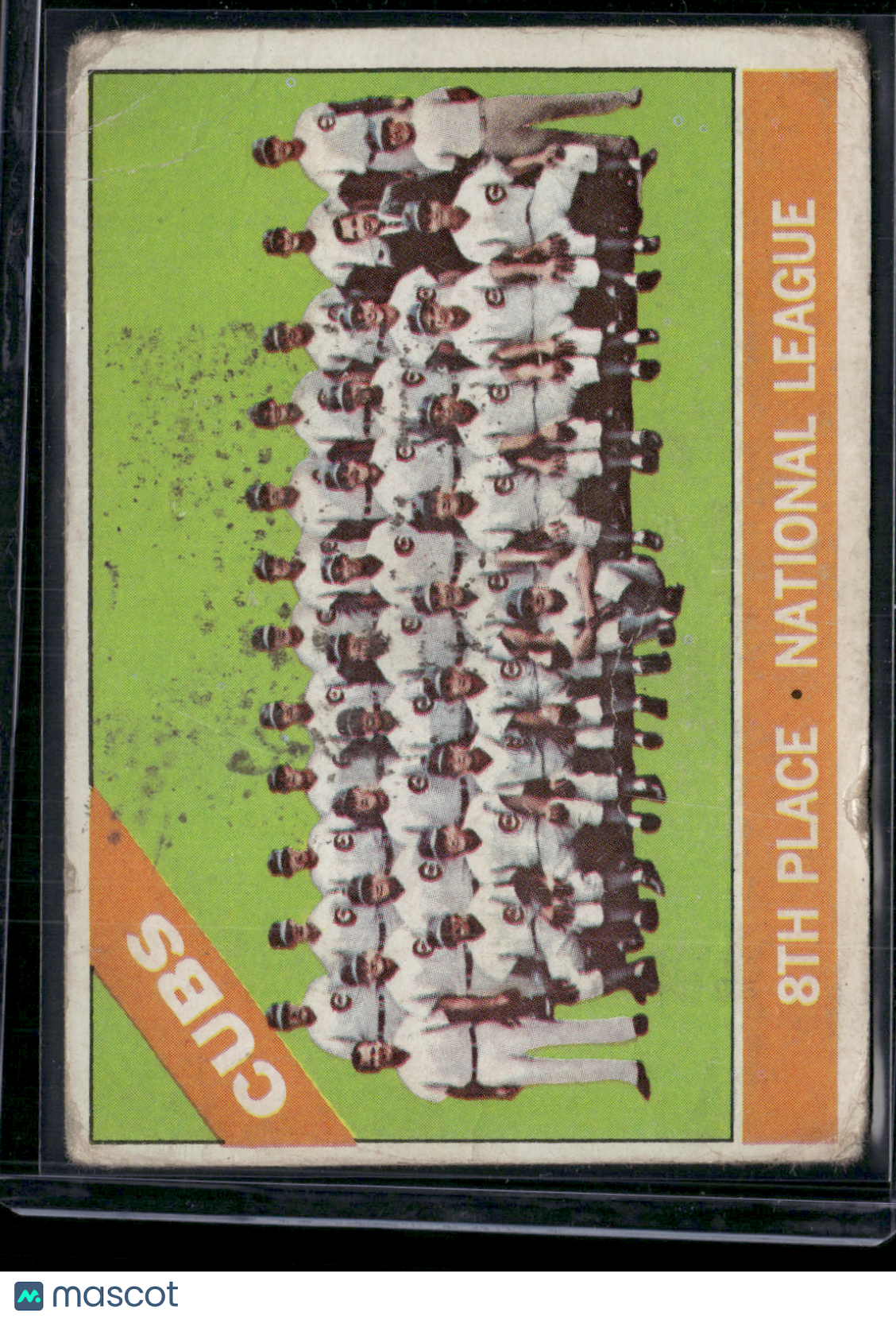 1966 Topps CHICAGO CUBS #204 Wax Stain Wrinkles (Good)