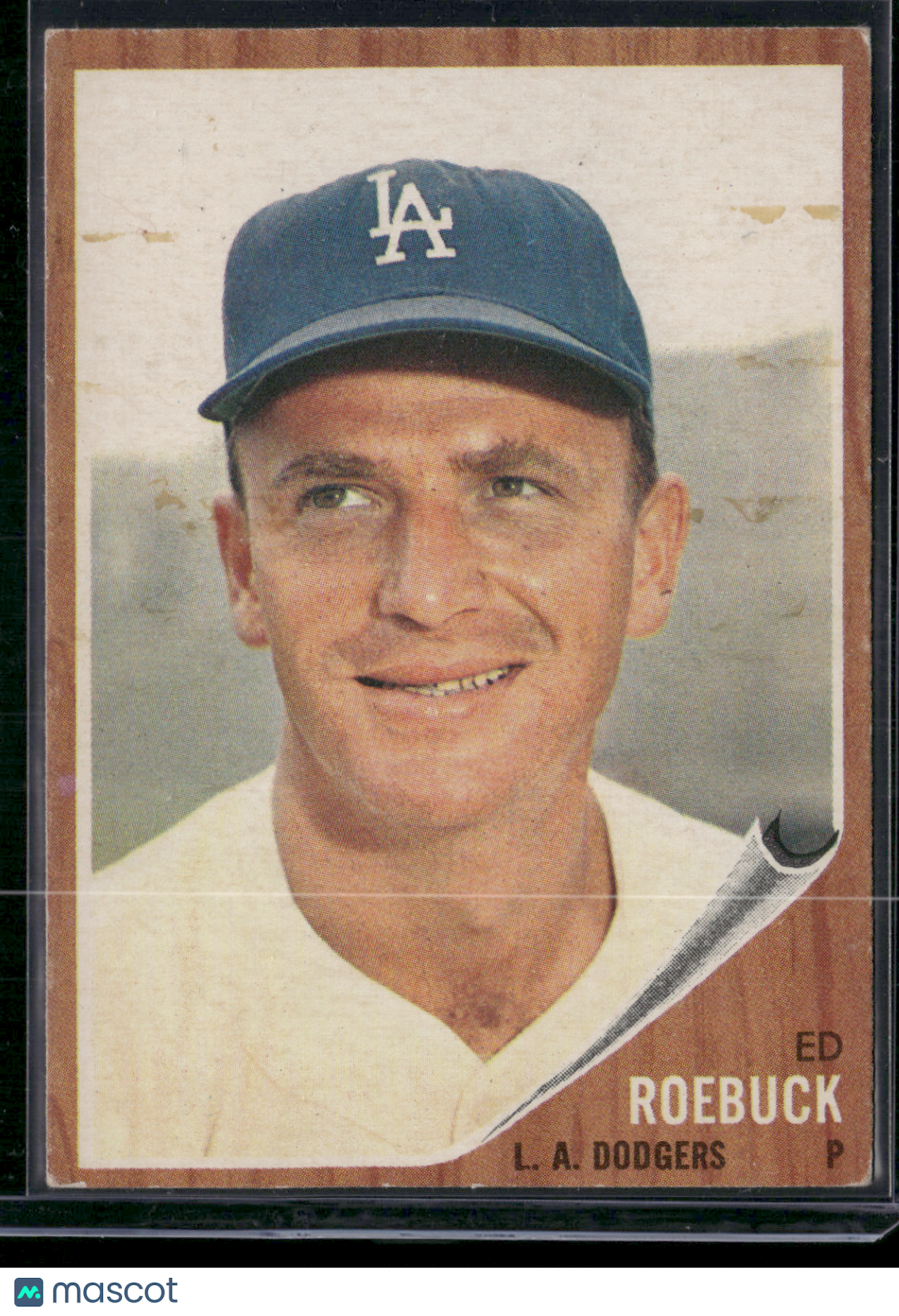 1962 Topps ED ROEBUCK #535 Staining (VG)