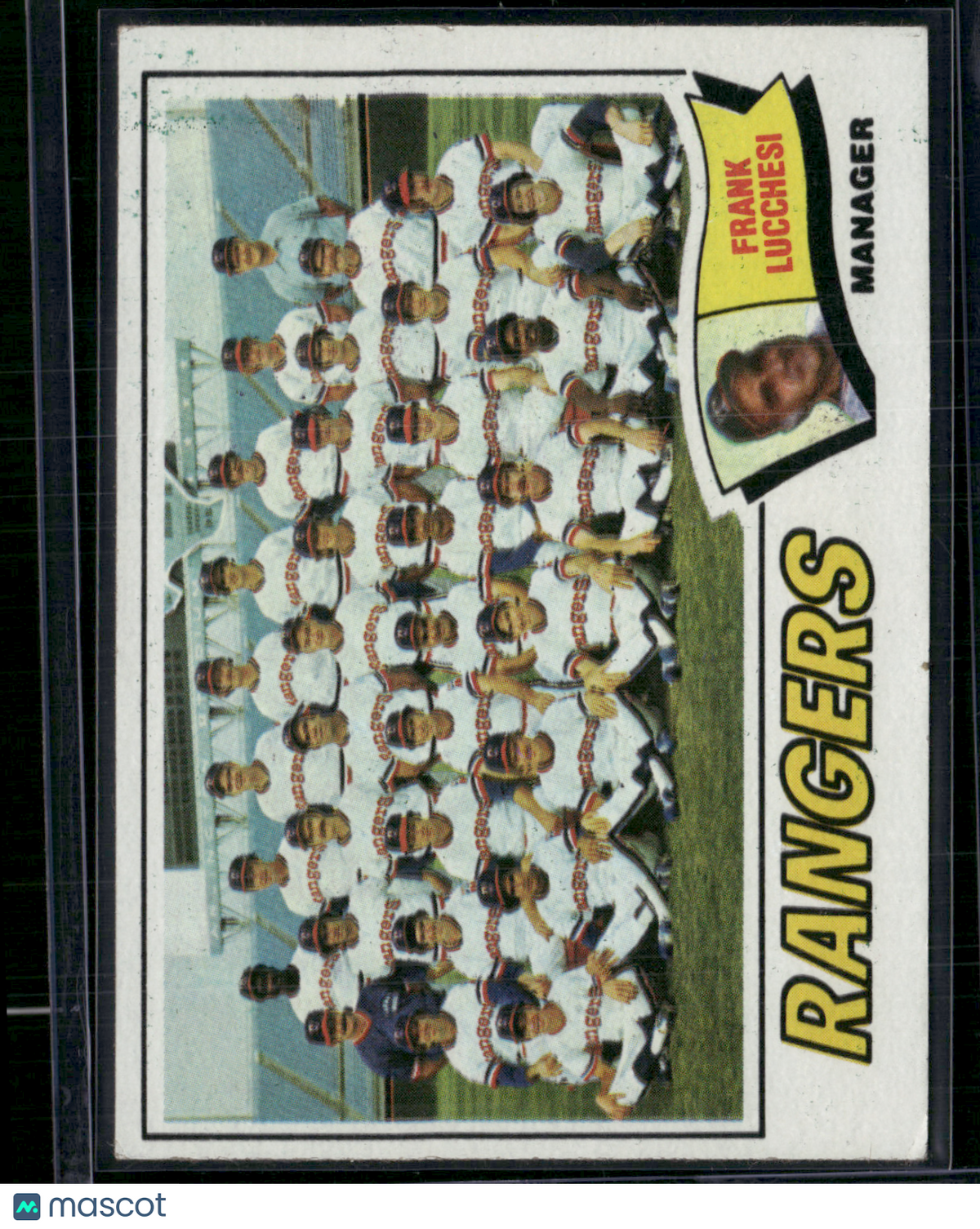 1977 Topps TEXAS RANGERS #428 Light Print Snow (EX)