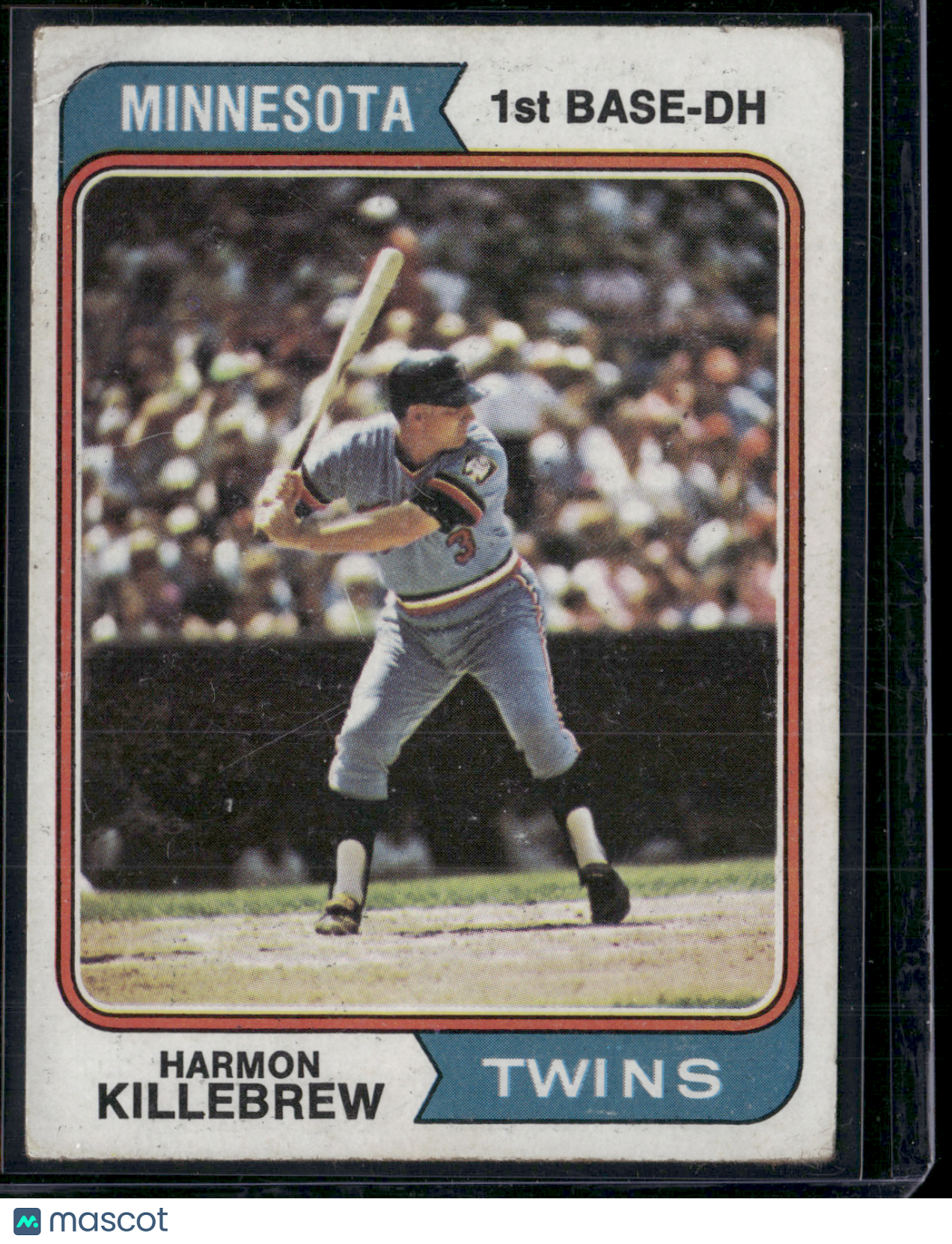 1974 Topps HARMON KILLEBREW #400 Soft Corner Light Scratches (VG)