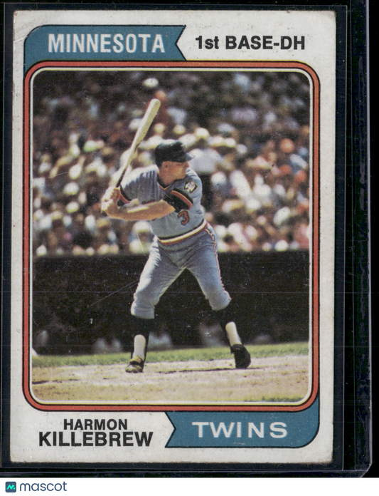 1974 Topps HARMON KILLEBREW #400 Soft Corner Light Scratches (VG)