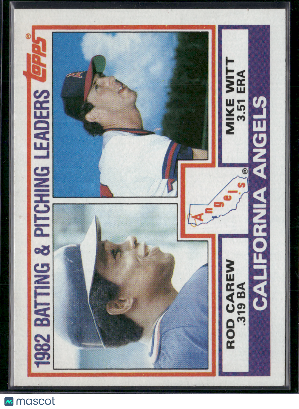 1983 Topps ROD CAREW/MIKE WITT #651 California Angels Team Leaders (NM)