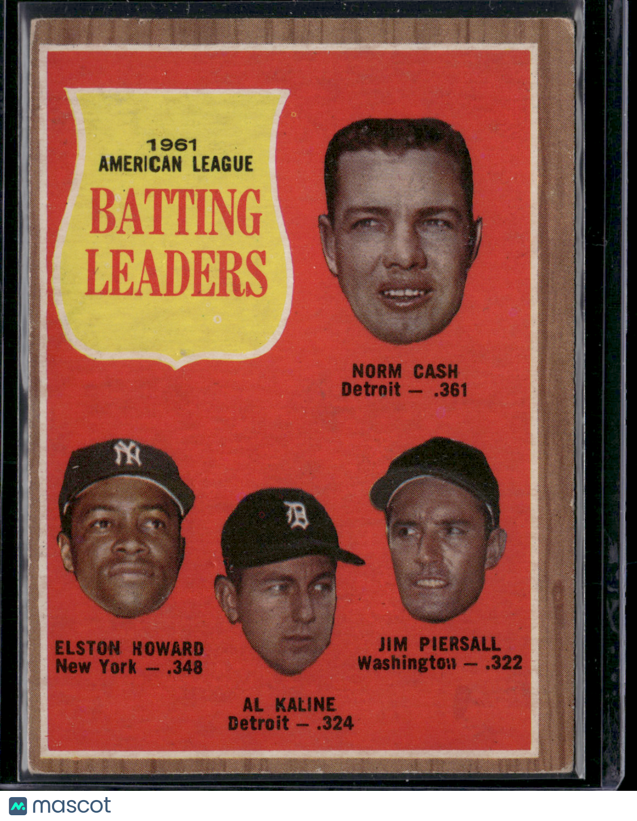 1962 Topps CASH/HOWARD/KALINE/PIERSALL #51 1961 (Good)