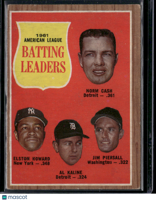 1962 Topps CASH/HOWARD/KALINE/PIERSALL #51 1961 (Good)