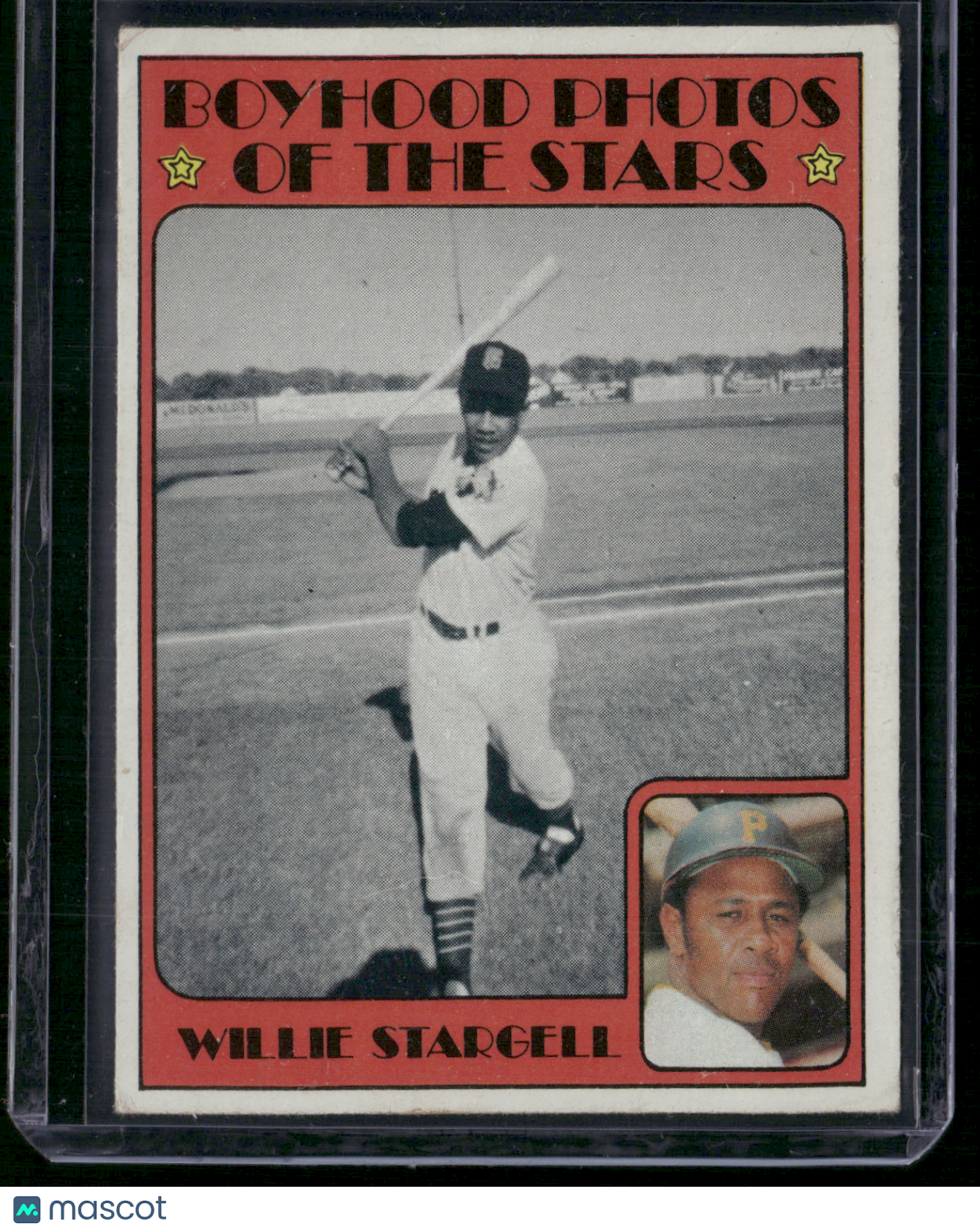 1972 Topps WILLIE STARGELL #343 Boyhood photos of Stars