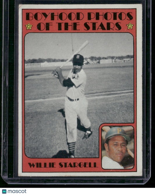 1972 Topps WILLIE STARGELL #343 Boyhood photos of Stars