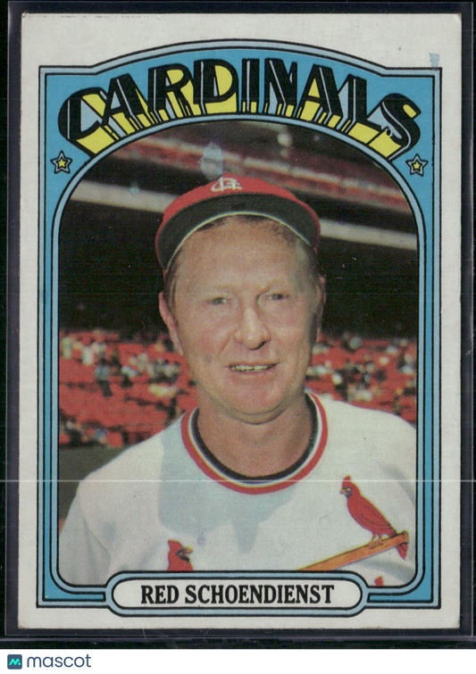 1972 Topps RED SCHOENDIENST #67 (VG-VG/EX)