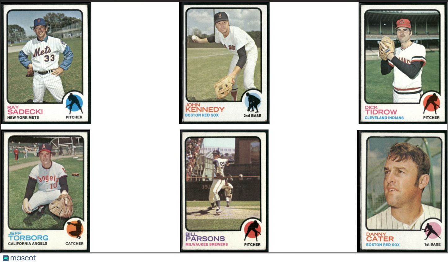 1973 Topps 6 ~ CARDLOT Ray Sadecki/Danny Cater (VG-VG/EX)