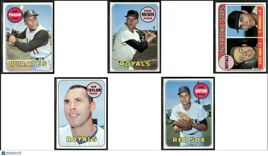 1969 Topps 5~CARDLOT Jose Pagan/Jose Santiago (EX-EX/MT)