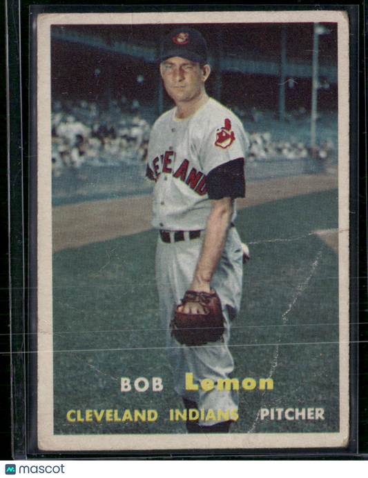 1957 Topps BOB LEMON #120 Wrinkles (Good)