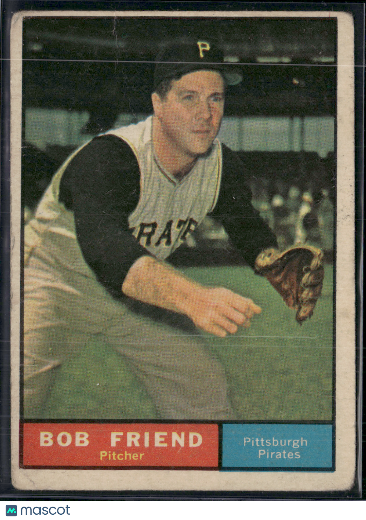 1961 Topps BOB FRIEND #270 Scratch Light Wrinkle (VG)