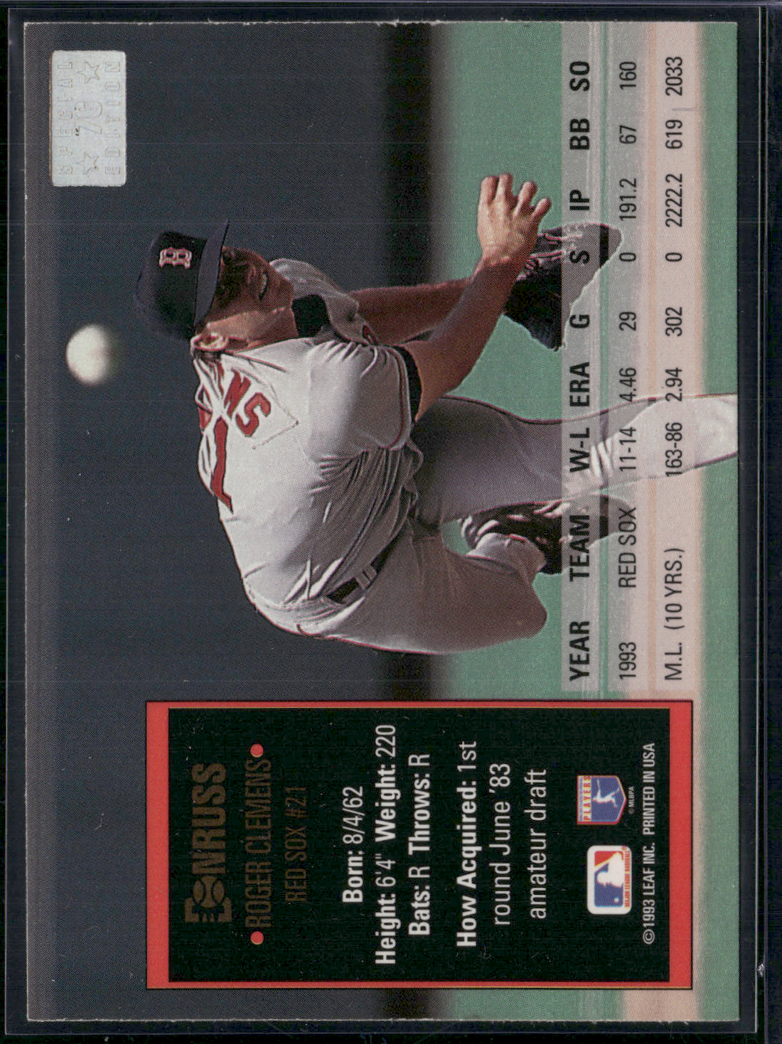 1994 Special Edition ROGER CLEMENS #76 Refractor Name (NM)