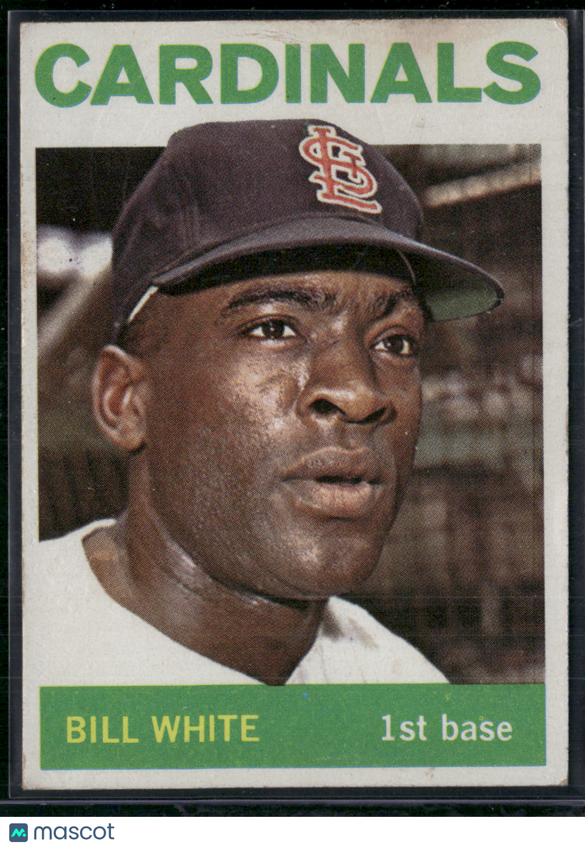 1964 Topps BILL WHITE #240 Pencil on Back Surface Indent (Good-VG)