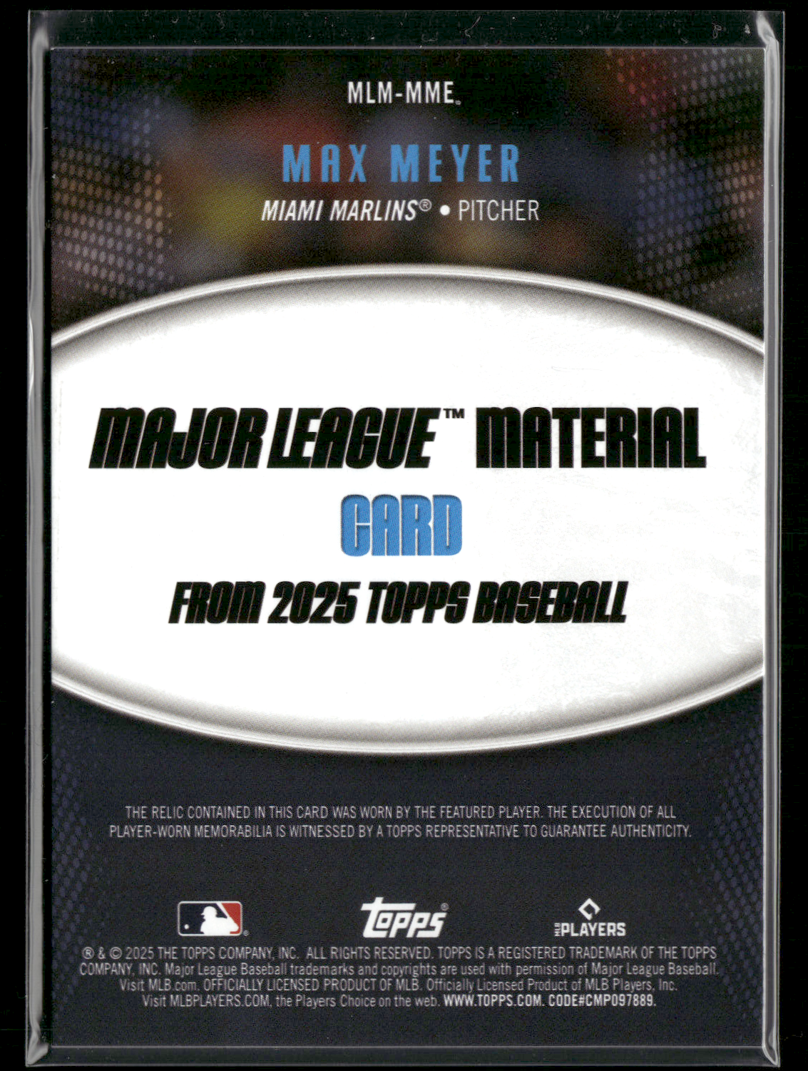 2025 Series 1 MAX MEYER #MLM-MME Major League Material