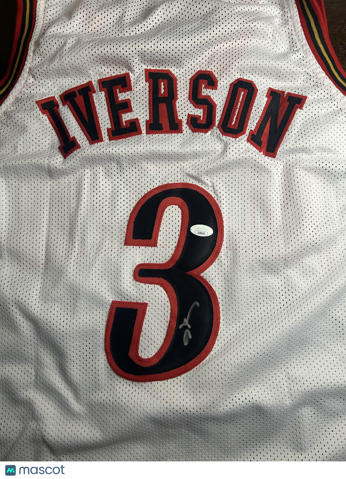 ALLEN IVERSON Autographed Philadelphia 76ers Jersey-CUSTOM Jersey-JSA Certified