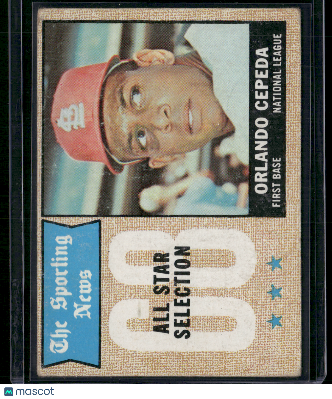 1968 Topps ORLANDO CEPEDA #362 All Star Print Snow (Good-VG)