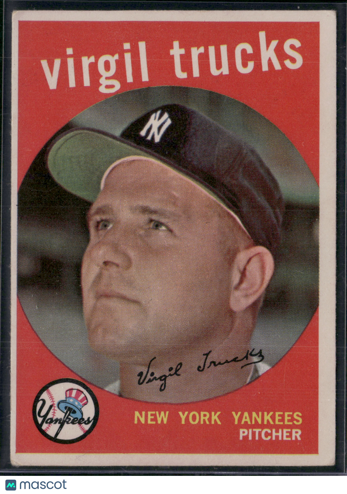 1959 Topps VIRGIL TRUCKS #417 (VG/EX)