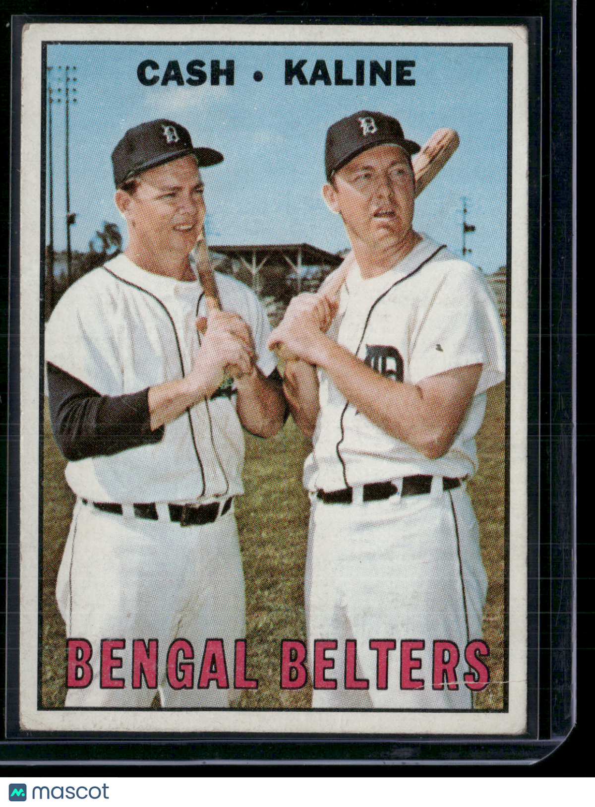 1967 Topps AL KALINE/NORM CASH #216 BengalBelters Wrinkle Stain on Back(Good-VG)