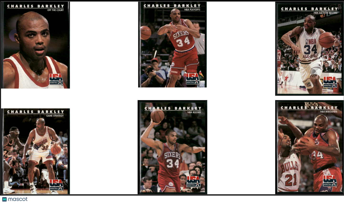 1992 Skybox CHARLES BARKLEY Team USA 6 ~ CARDLOT (EX)