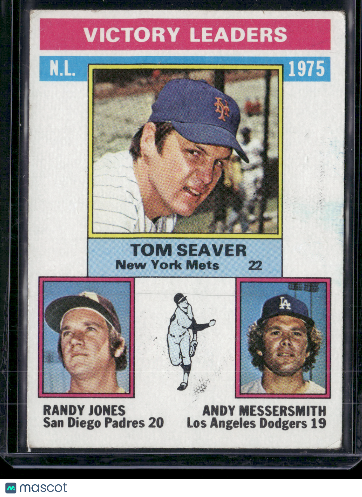 1976 Topps TOM SEAVER/MESSERSMITH/JONES #199 1975 NL Victory Leaders (VG/EX)