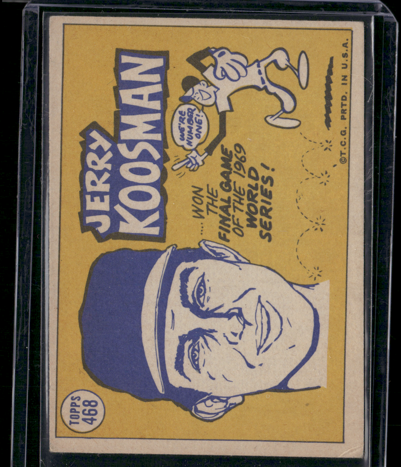 1970 Topps JERRY KOOSMAN #468 NL All Star Staining on Front (VG)