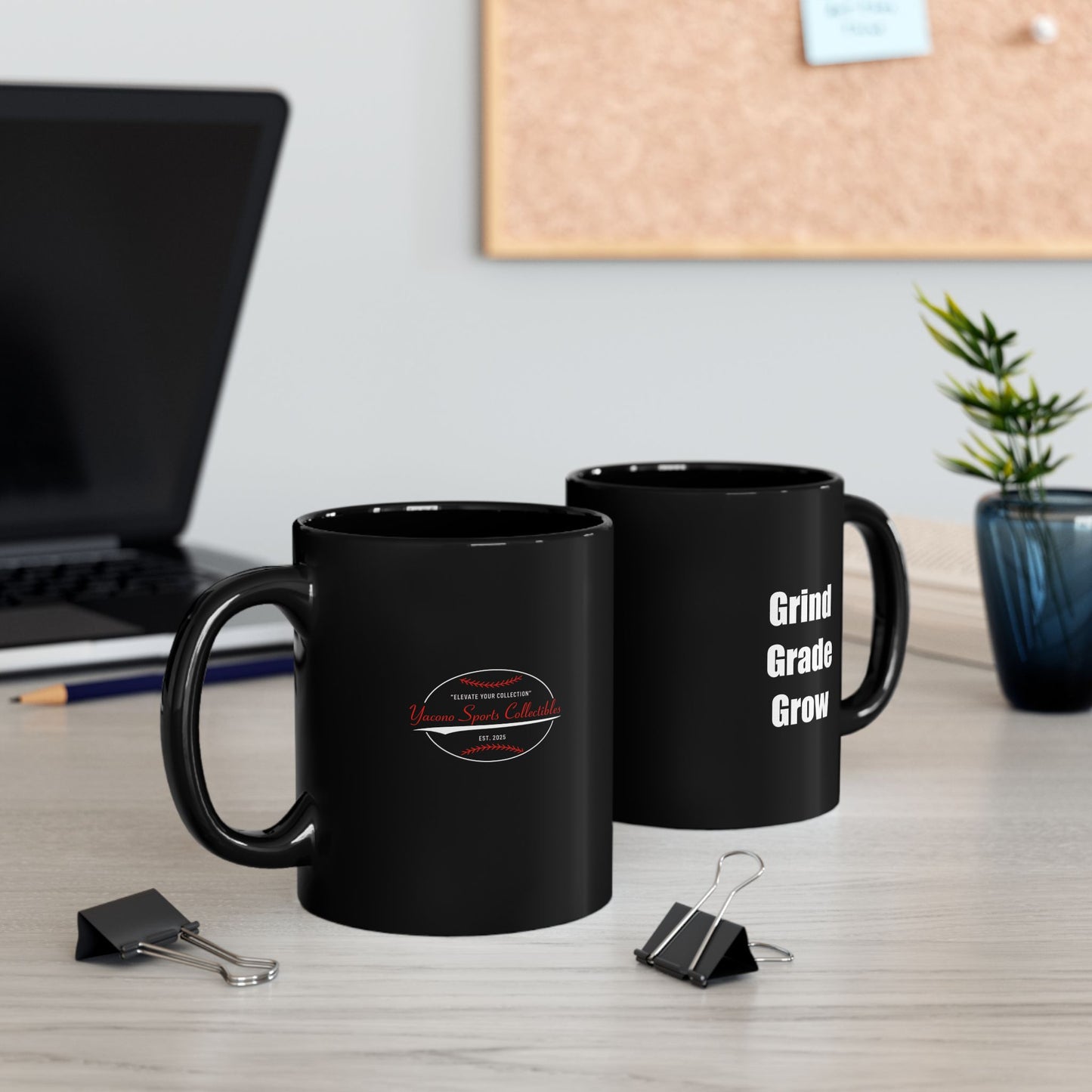 Grind. Grade. Grow. Black Collector’s Mug – Built for Hustlers in the Hobby