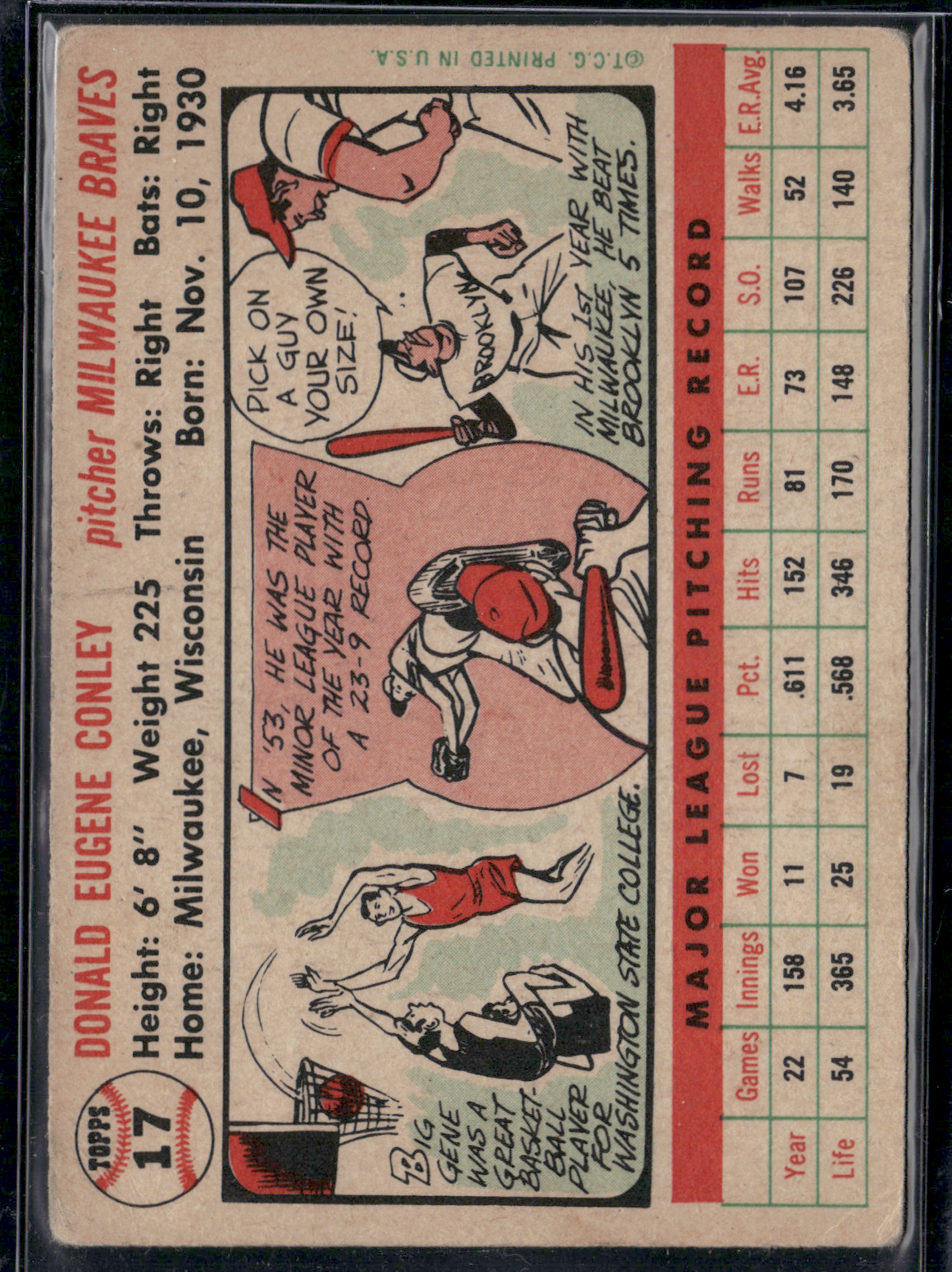 1956 Topps GENE CONLEY #17