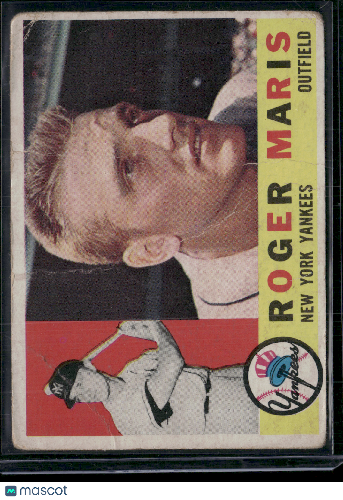 1960 Topps ROGER MARIS #377 Wrinkles (Good)