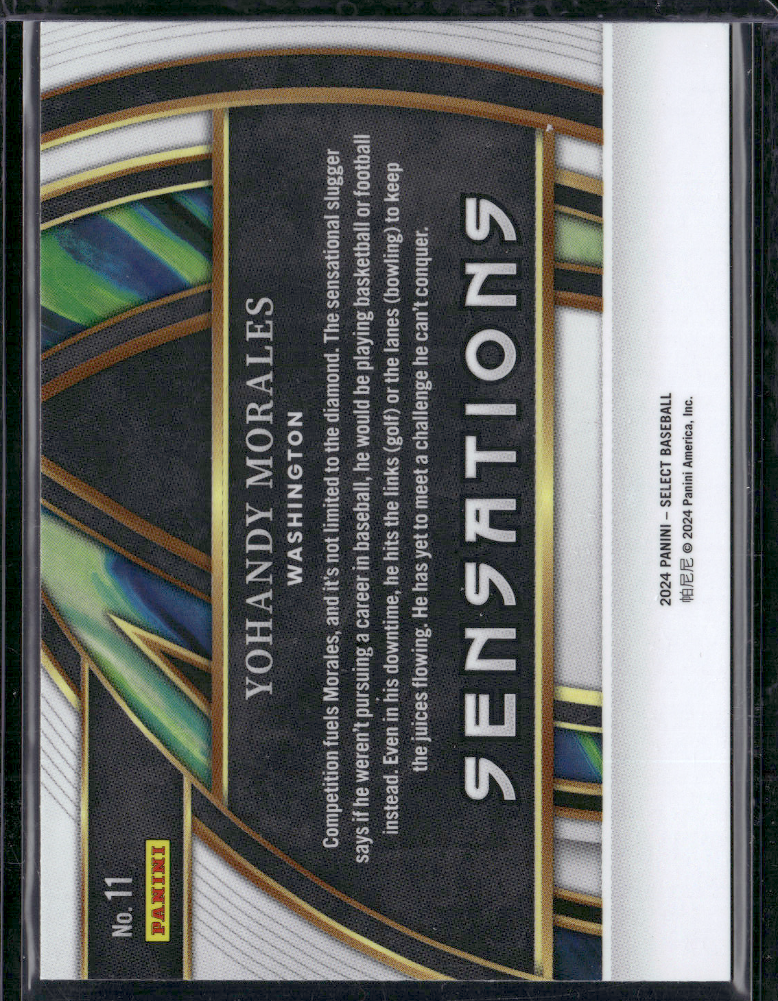 2024 Select Baseball YOHANDY MORALES #11 Sensations