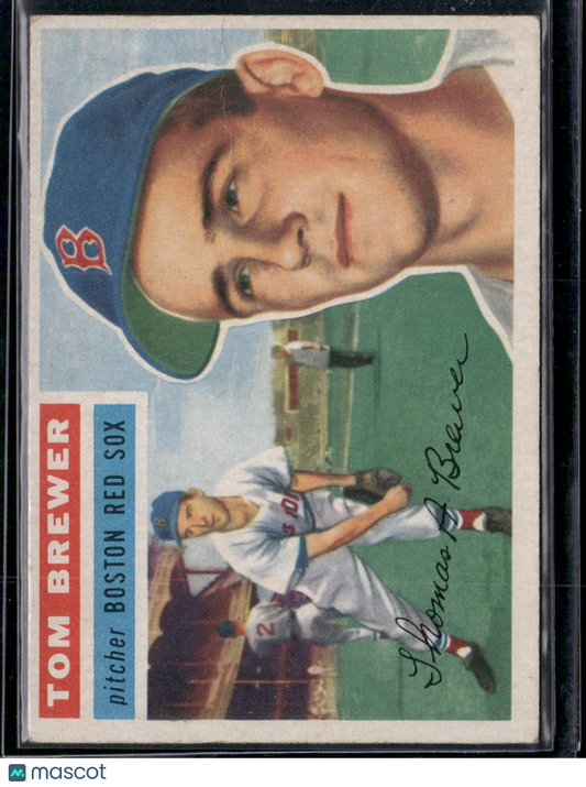 1956 Topps TOM BREWER #34 Light Wrinkle
