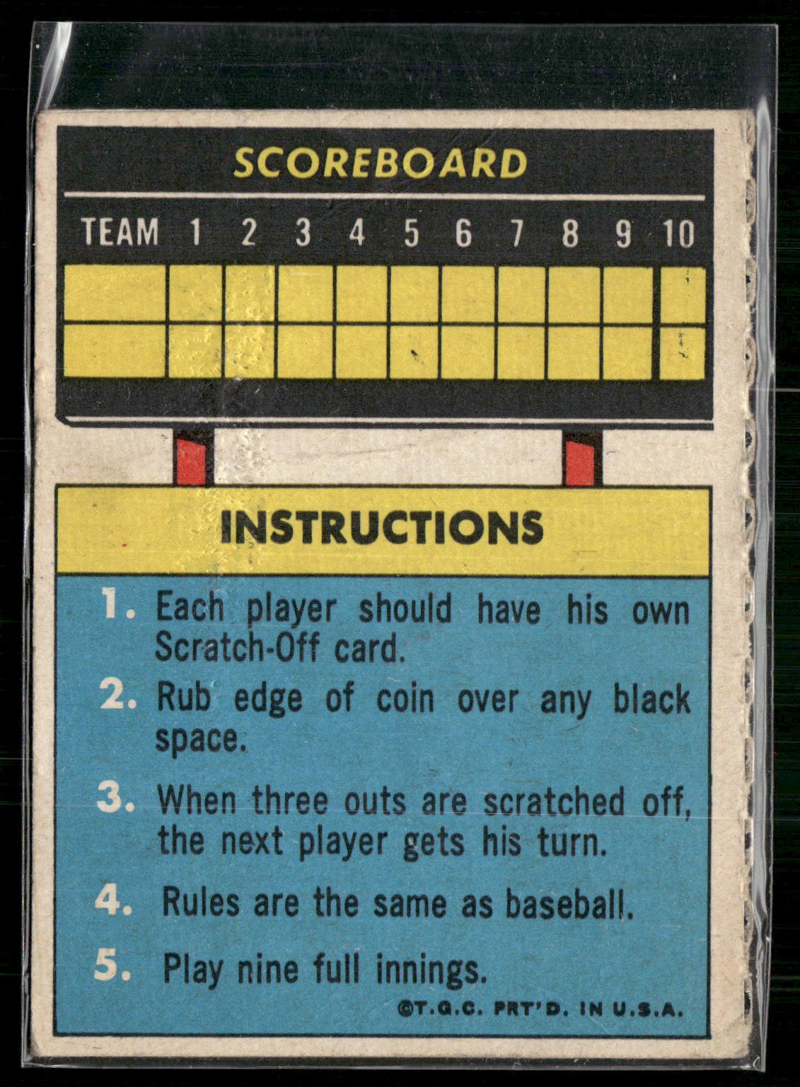 1970 Topps JUAN MARICHAL Play Baseball Scratch Off Scratched (Poor)