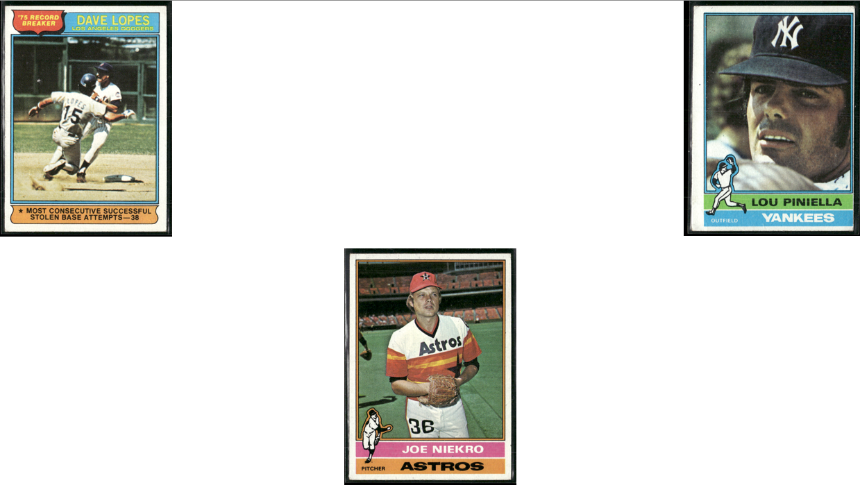 1976 Topps -7 CARDS BASE (VG)