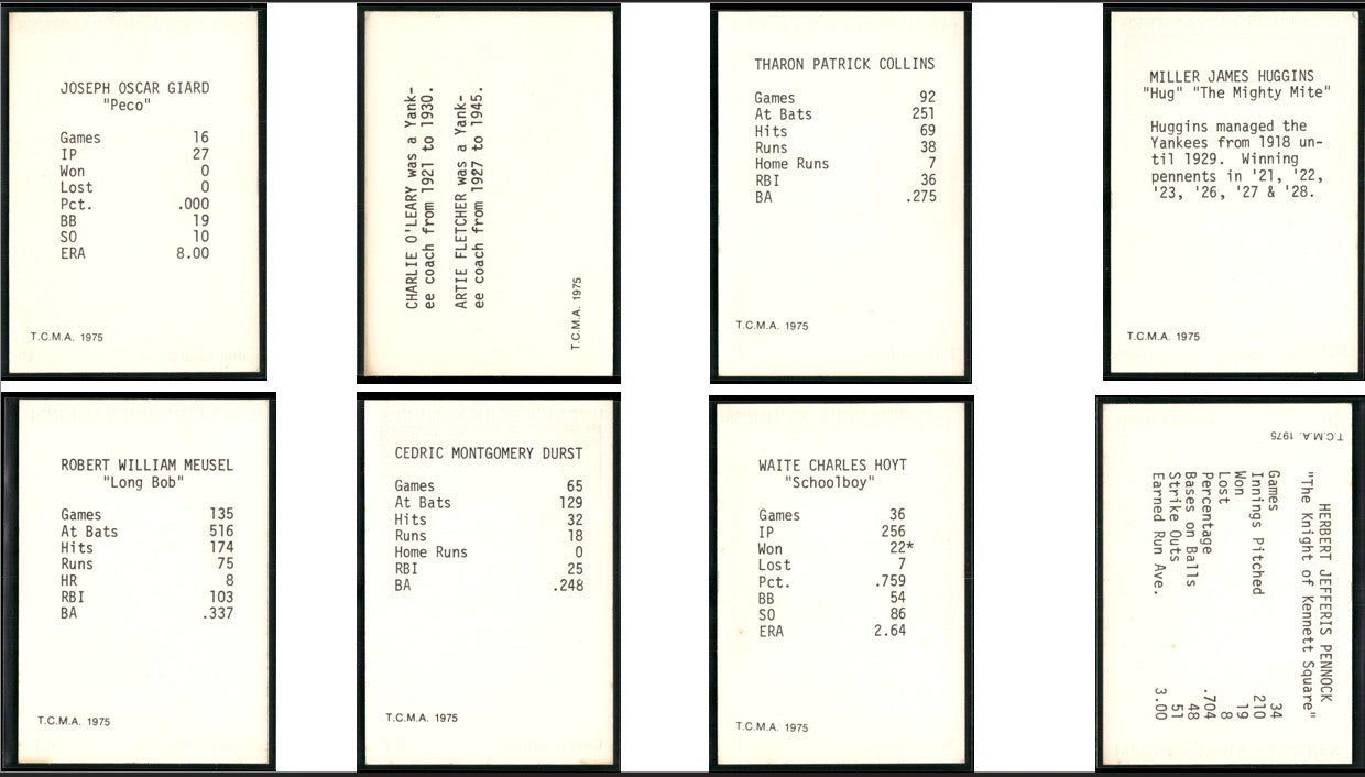 1975 1927 New York Yankees Near Complete Set 27/30 included Babe Ruth (Good-VG)