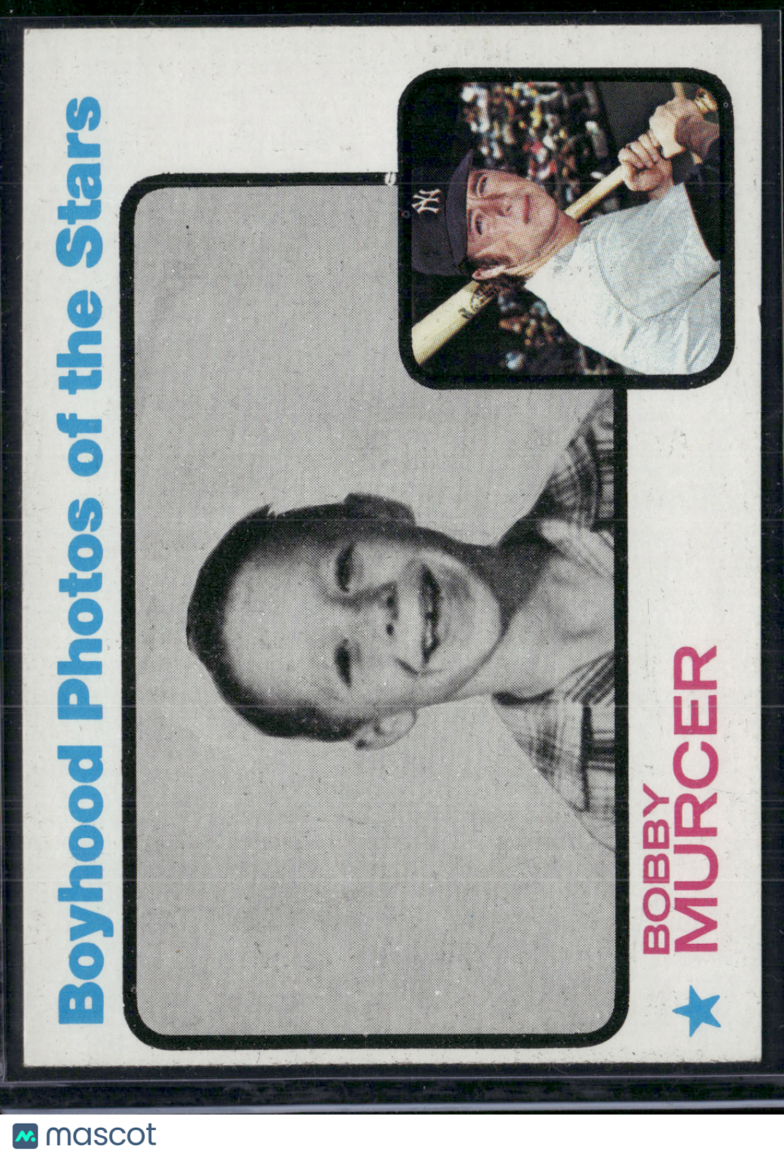 1973 Topps BOBBY MURCER #343 Boyhood Photos of the Stars Edge Chip (EX)