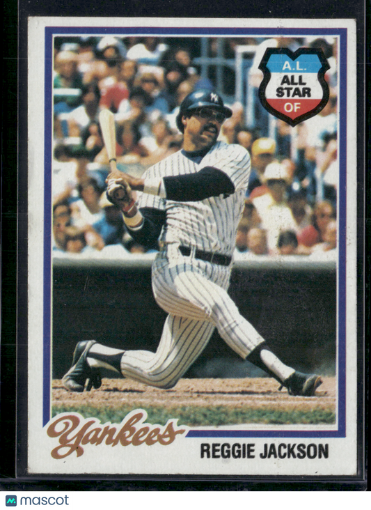 1978 Topps REGGIE JACKSON #200 Light Wax Stain (EX)
