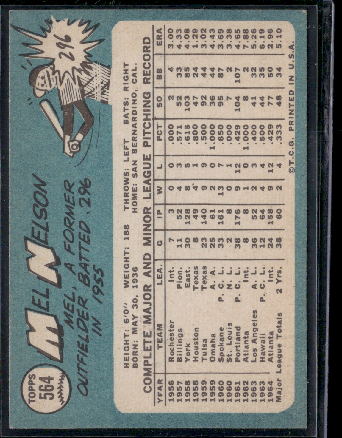 1965 Topps MEL NELSON #564