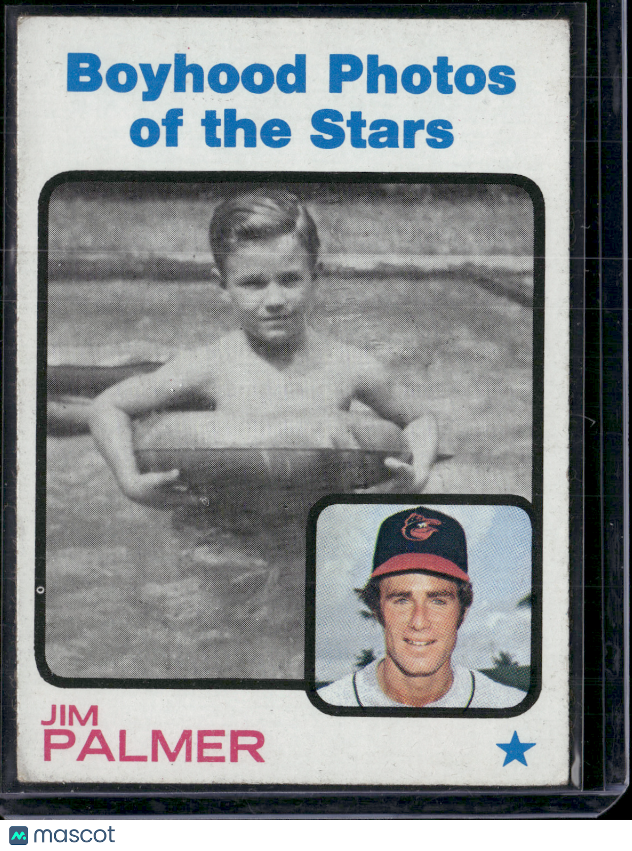 1973 Topps JIM PALMER #341 Boyhood Photos of the Stars (VG-VG/EX)