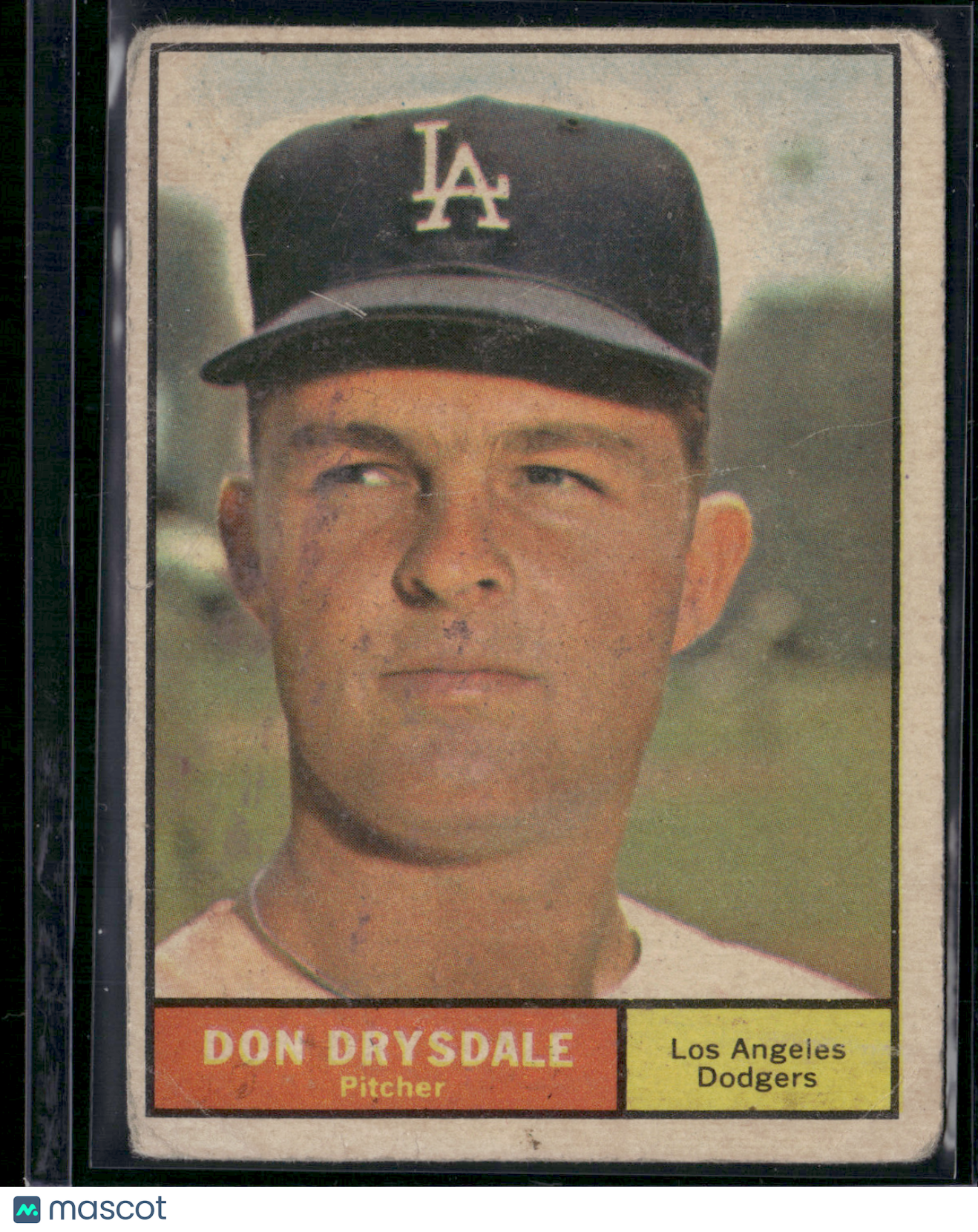1961 Topps DON DRYSDALE #260 Light Scratches Staining (Good)