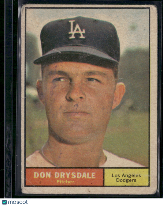 1961 Topps DON DRYSDALE #260 Light Scratches Staining (Good)
