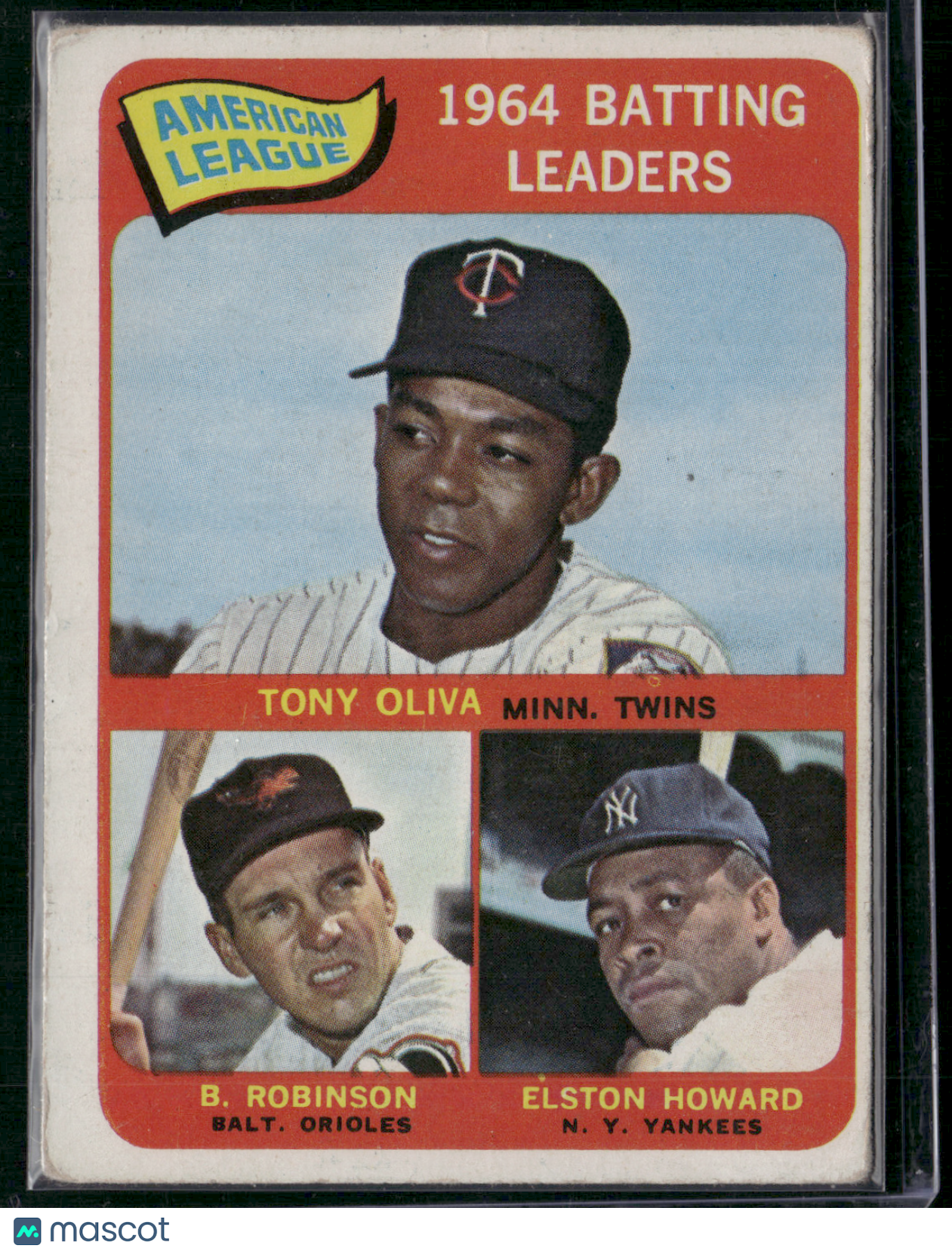 1965 Topps BROOKS ROBINSON/TONY OLIVA/ELSTON HOWARD #1 Wrinkles (Good)