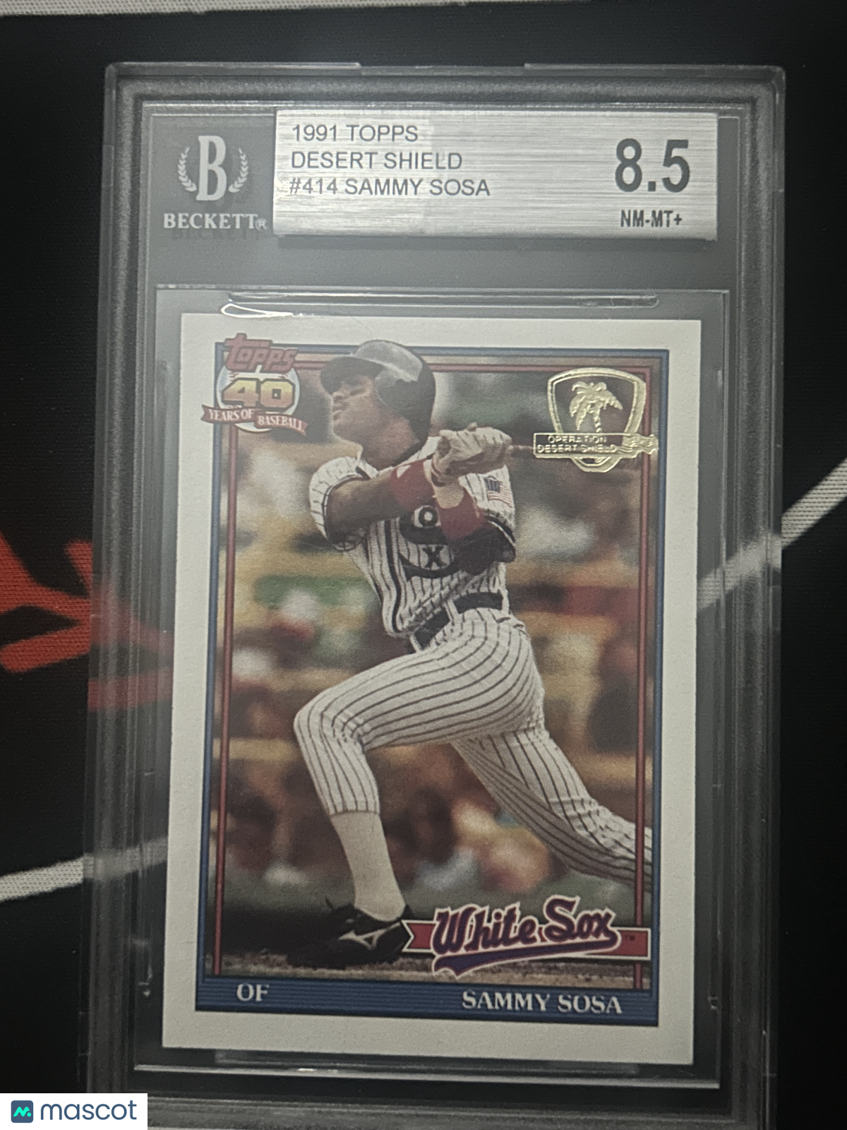 1991 Topps Desert Shield Sammy Sosa #414 BGS 8.5
