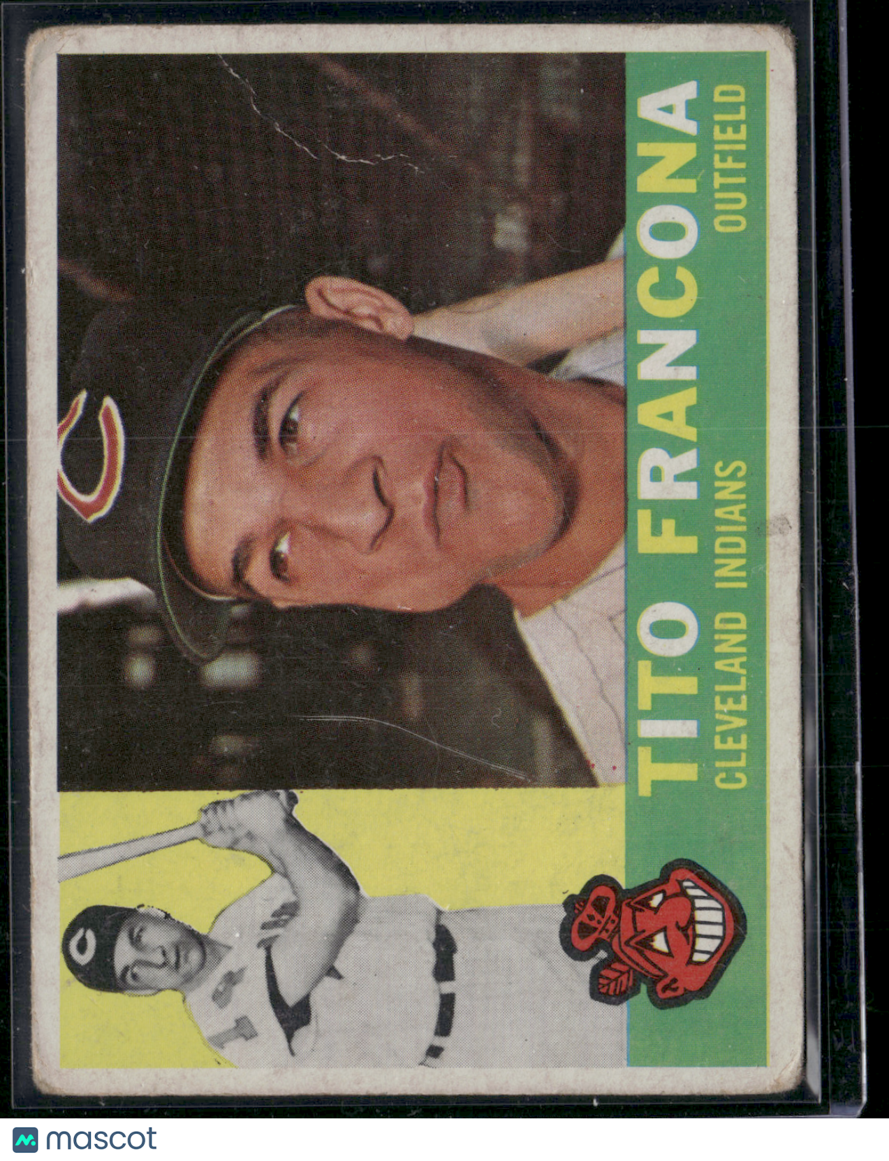 1960 Topps TITO FRANCONA #30 Scratch Light Wrinkle (VG)