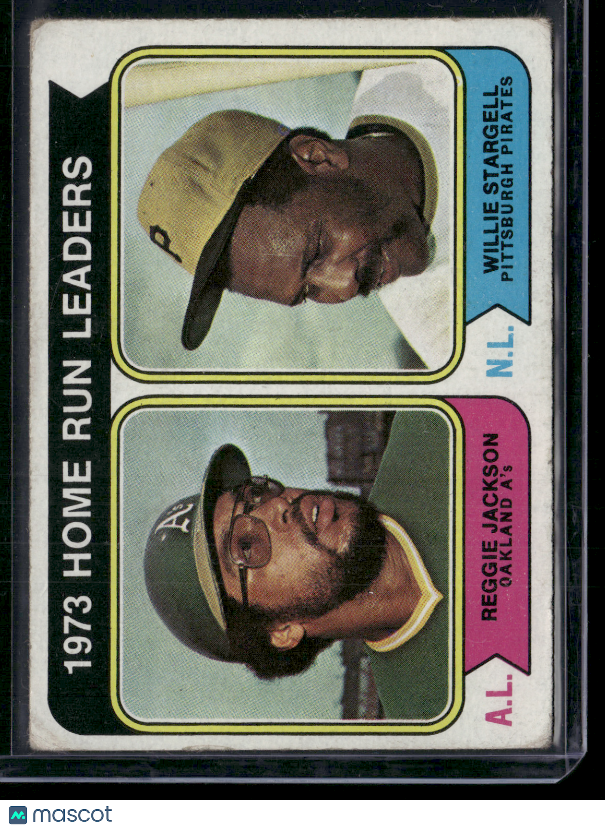 1974 Topps REGGIE JACKSON/WILLIE STARGELL #202 1973 HR Leaders (VG-VG/EX)
